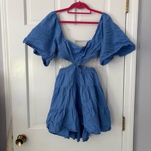 Free People Blue Mini Dress